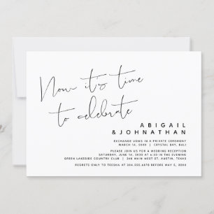 Invitation Fuite de mariage, C'est maintenant temps de célébr