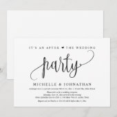 Invitation Fuite de mariage, C'est une fête après le mariage (Devant / Derrière)