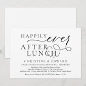 Invitation Fuite de mariage, déjeuner de bonheur éternel (Devant / Derrière)