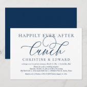 Invitation Fuite de mariage, déjeuner de bonheur éternel (Devant / Derrière)