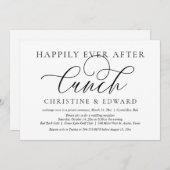 Invitation Fuite de mariage, déjeuner de bonheur éternel (Devant / Derrière)