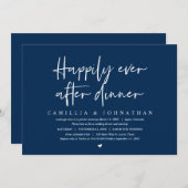 Invitation Fuite de mariage, dîner à tout jamais  (Devant / Derrière)