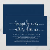 Invitation Fuite de mariage, dîner de bonheur éternel (Devant / Derrière)