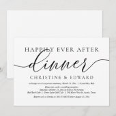 Invitation Fuite de mariage, dîner de bonheur éternel Invit (Devant / Derrière)