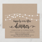 Invitation Fuite de mariage, dîner heureux pour toujours (Devant / Derrière)