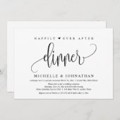 Invitation Fuite de mariage, dîner heureux pour toujours (Devant / Derrière)