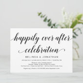 Invitation Fuite de mariage, élégant script noir classe (Debout devant)