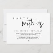 Invitation Fuite de mariage, Fête avec nous (Devant)