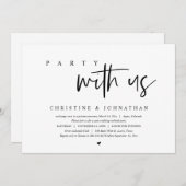 Invitation Fuite de mariage, Fête avec nous (Devant / Derrière)