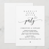 Invitation Fuite de mariage, fête de bonheur éternel (Devant / Derrière)