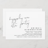 Invitation Fuite de mariage, fête de bonheur éternel (Devant / Derrière)