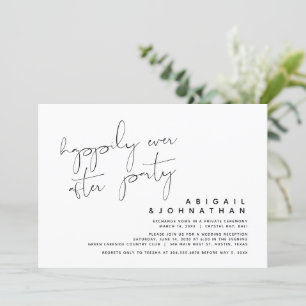 Invitation Fuite de mariage, fête de bonheur éternel