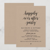 Invitation Fuite de mariage, fête de bonheur éternel  Invitat (Devant / Derrière)