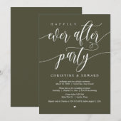 Invitation Fuite de mariage, Fête de mariage heureux pour tou (Devant / Derrière)