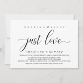 Invitation Fuite de mariage, fête de réception élégante Invi (Devant)