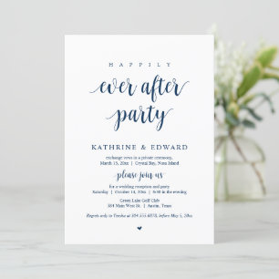 Invitation Fuite de mariage, fête pour toujours heureuse