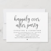 Invitation Fuite de mariage, fête pour toujours heureuse (Devant)