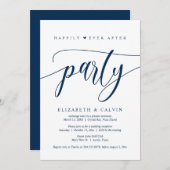 Invitation Fuite de mariage, fête pour toujours heureuse (Devant / Derrière)