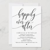 Invitation Fuite de mariage, fête pour toujours heureuse (Devant)