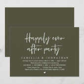 Invitation Fuite de mariage, fête pour toujours heureux (Devant / Derrière)