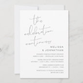 Invitation Fuite de mariage, La célébration continue (Devant)