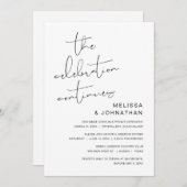 Invitation Fuite de mariage, La célébration continue Invit (Devant / Derrière)