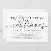 Invitation Fuite de mariage, La célébration continue Invit (Devant / Derrière)