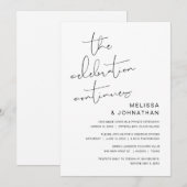 Invitation Fuite de mariage, La fête continue Invit (Devant / Derrière)