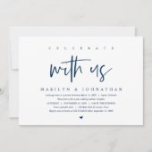 Invitation Fuite de mariage, Moderne, Célébrez avec nous la f (Devant)