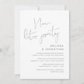 Invitation Fuite de mariage moderne, maintenant faisons la fê (Devant)