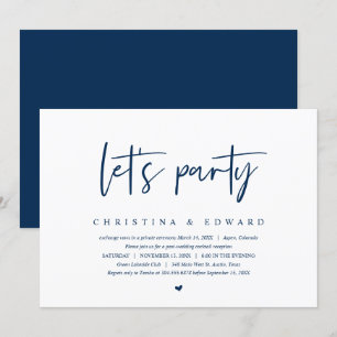 Invitation Fuite de mariage, Moderne Minimaliste, faisons la