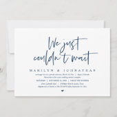 Invitation Fuite de mariage, nous n'avons pas pu attendre Inv (Devant)