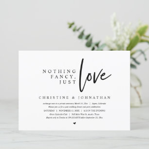 Invitation Fuite de mariage, Rien de fantaisiste, Juste de l'