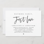 Invitation Fuite de mariage, rien de fantaisiste, juste une i (Devant)