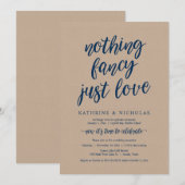 Invitation Fuite de mariage, Rien de fantaisiste, Juste une i (Devant / Derrière)