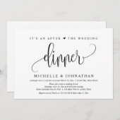 Invitation Fuite de mariage, un dîner après le mariage (Devant / Derrière)