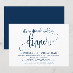 Invitation Fuite de mariage, un dîner après le mariage Inv