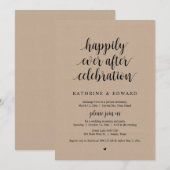 Invitation Fuite de noces, célébration de bonheur éternel  (Devant / Derrière)