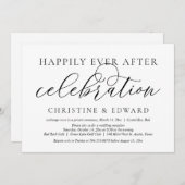 Invitation Fuite de noces, Célébration de bonheur éternel (Devant / Derrière)