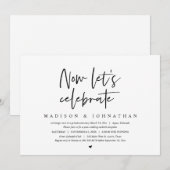 Invitation Fuite de noces, Célébrons maintenant (Devant / Derrière)