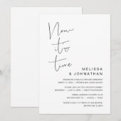 Invitation Fuite de noces, c'est maintenant le temps Invitati (Devant / Derrière)