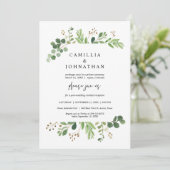 Invitation Fuite de noces, conceptions de jardin de verdure (Debout devant)