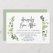 Invitation Fuite de noces, dîner à tout jamais (Devant / Derrière)