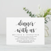 Invitation Fuite de noces, dîner avec les jeunes mariés (Debout devant)