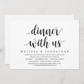 Invitation Fuite de noces, dîner avec les jeunes mariés (Devant / Derrière)