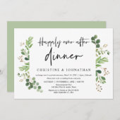 Invitation Fuite de noces, dîner de bonheur éternel Invit (Devant / Derrière)