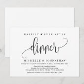 Invitation Fuite de noces, Dîner heureux pour toujours (Devant / Derrière)