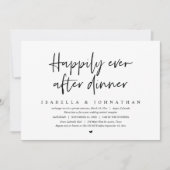 Invitation Fuite de noces, dîner pour toujours heureux (Devant)