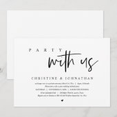 Invitation Fuite de noces, Fête avec nous (Devant / Derrière)