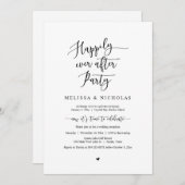 Invitation Fuite de noces, fête de bonheur éternel (Devant / Derrière)